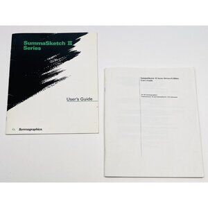 SummaGraphics SummaSketch II 2 Series Drivers/Utilities & USER'S GUIDE Only